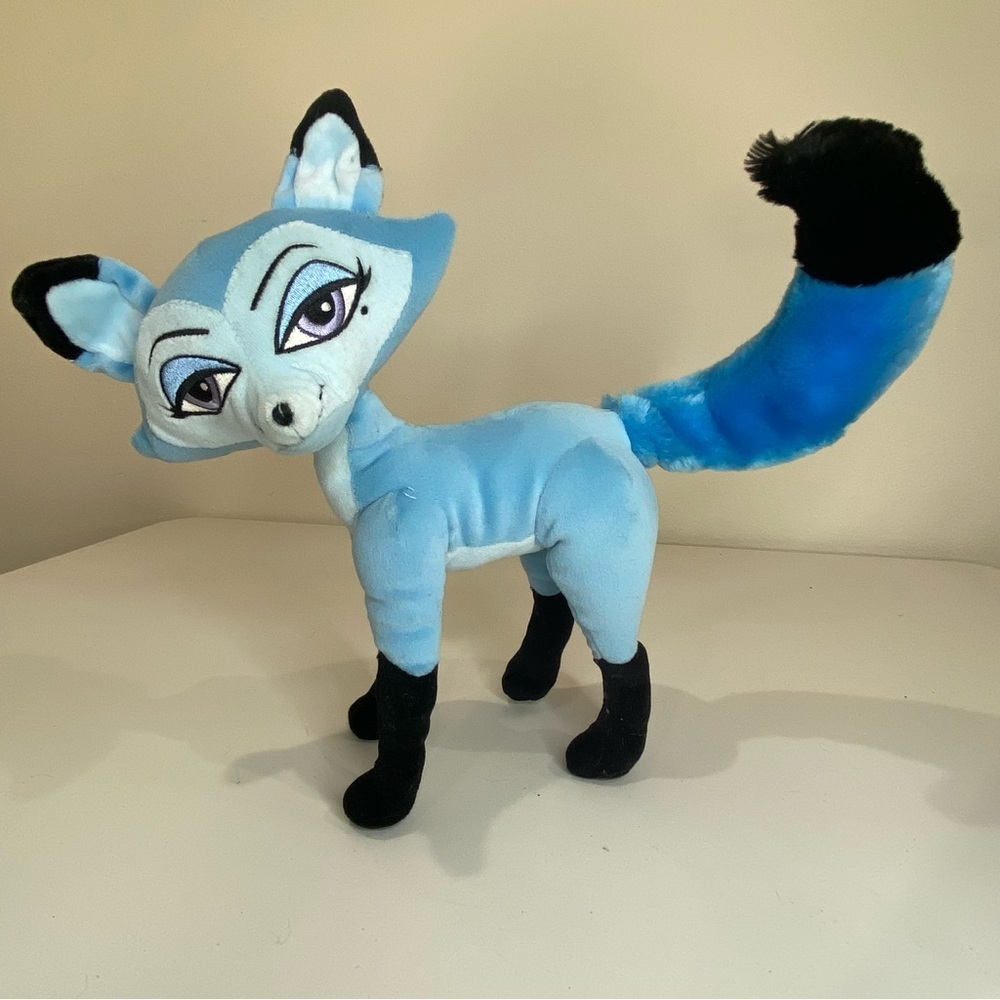 Vtg 2004 Bratz Petz Foxz Pose-able Carly Sassy Blue Plush Fox 12โ MGA Ent